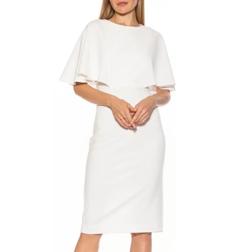 ALEXIA ADMOR Flutter Sleeve Sheath Dress